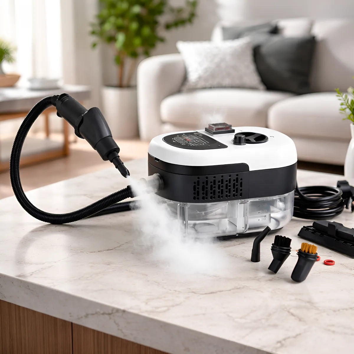 Limpiador a Vapor Multifuncional - Limpia la Grasa y Suciedad "Imposible" en Segundos