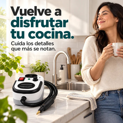 Limpiador a Vapor Multifuncional - Limpia la Grasa y Suciedad "Imposible" en Segundos