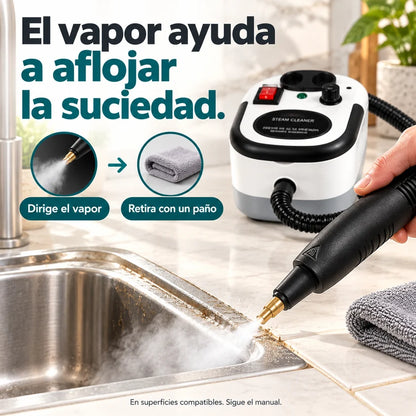 Limpiador a Vapor Multifuncional - Limpia la Grasa y Suciedad "Imposible" en Segundos